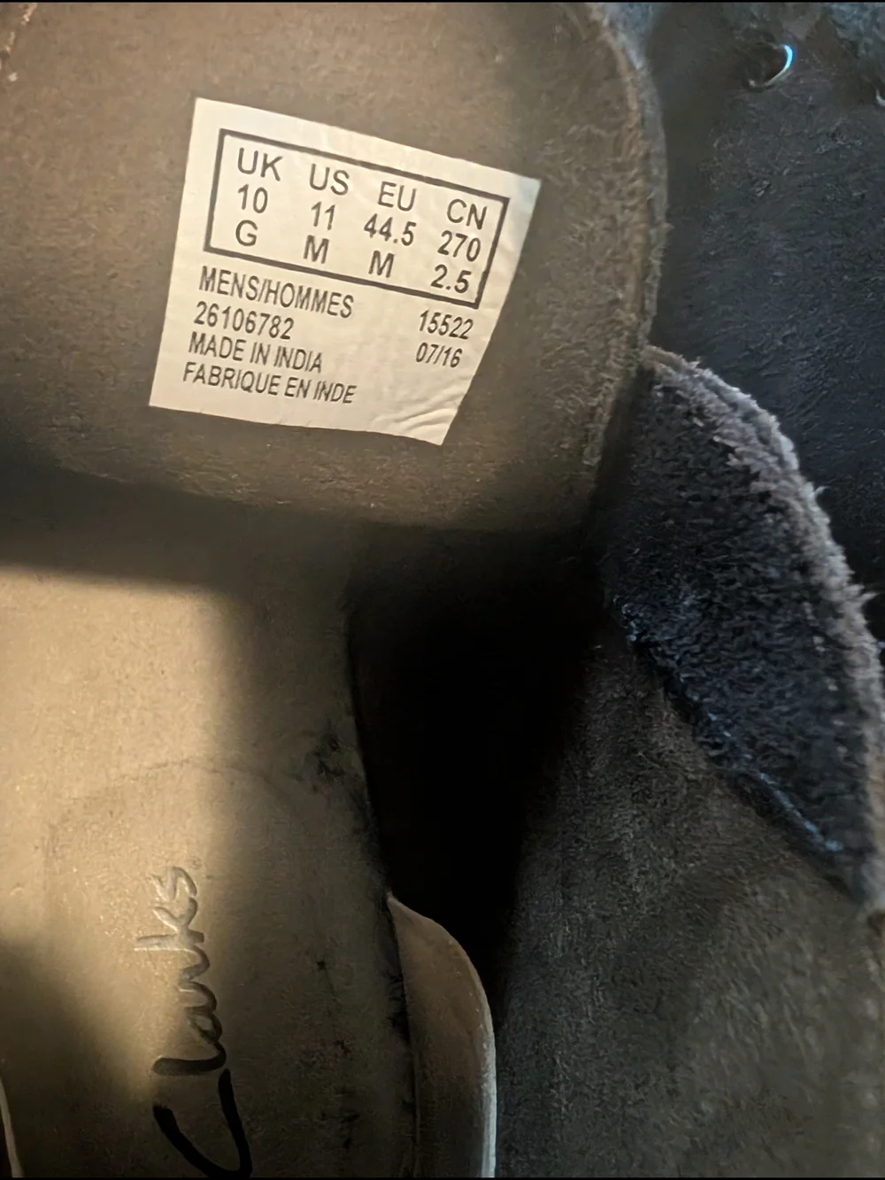 Title: Clarks Blue Suede Chukka Desert Boots - Size 11